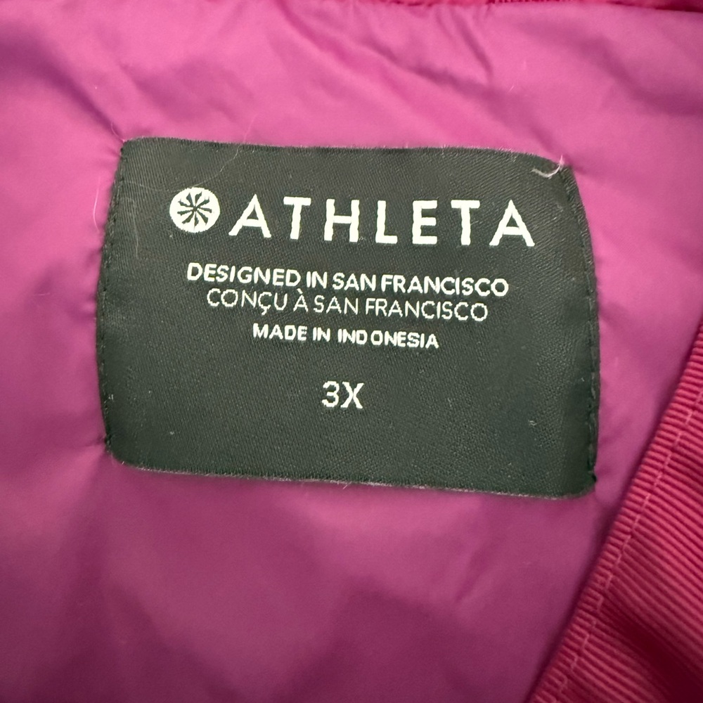 Athleta Magenta Puffer Jacket - Picture 2 of 6